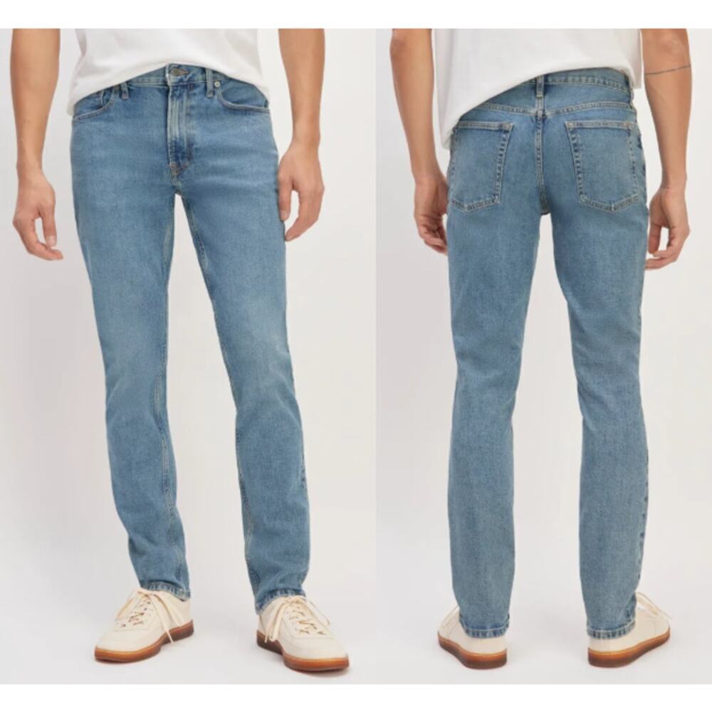 Everlane The Organic Cotton Slim-Fit Jeans Faded Sky Blue Men's Size 31x30 NWT